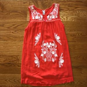 Embroidered Tank Top Dress